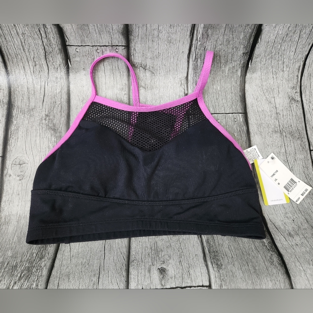 Trina Turk Black & Fuschia Sports Bra -‎ medium